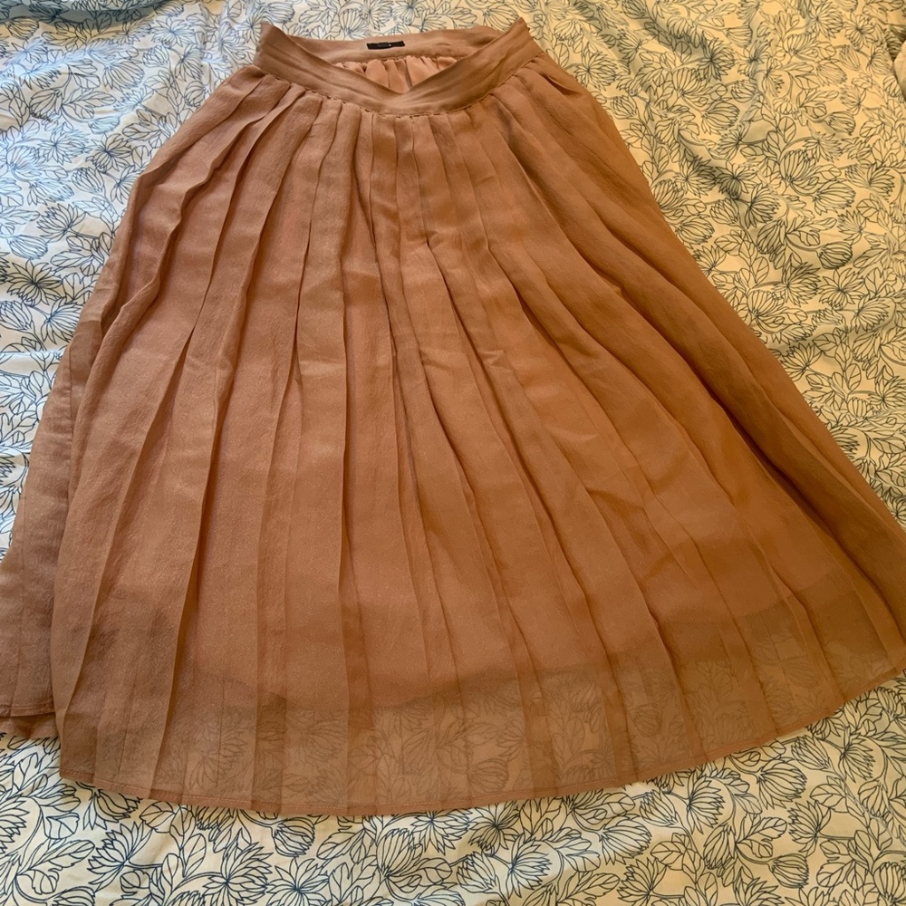 Terra cotta midi skirt